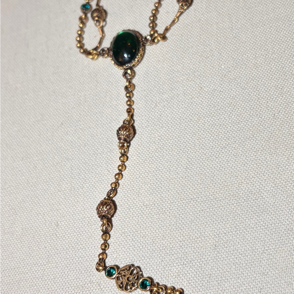 Alexander McQueen Green Hand Chain Bracelet - Picture 5 of 5